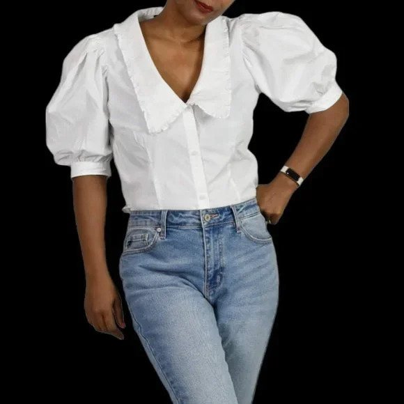 Exaggerated Puff Sleeve Blouses